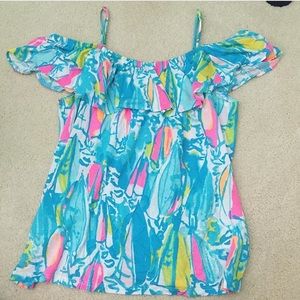 Lilly Pulitzer Off the Shoulder Shirt